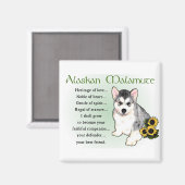Alaskan Malamute Gifts Magneet (Voorkant / Achterkant)