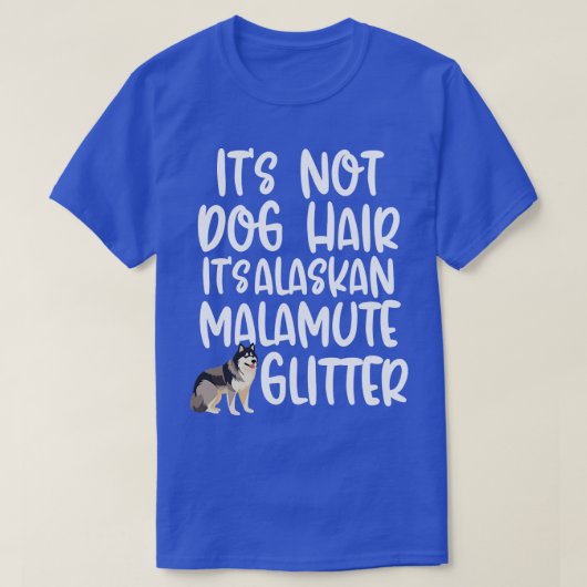 Alaskan Malamute Glitter T-shirt (Design voorkant)