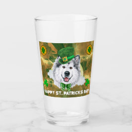 Alaskan Malamute Gold Happy St. Patricks Day Glas