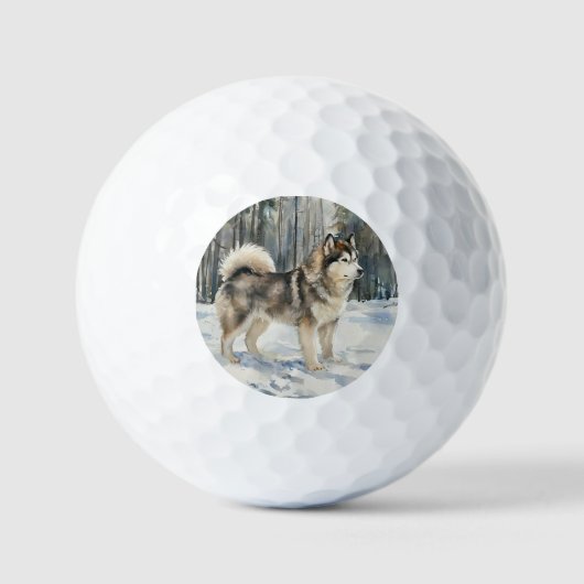 Alaskan Malamute Golfballen (Voorkant)