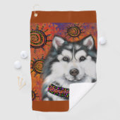 ALASKAN MALAMUTE GOLFHANDDOEK (Insitu)