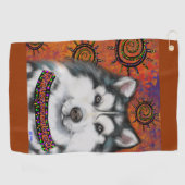 ALASKAN MALAMUTE GOLFHANDDOEK (Horizontaal)