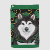 Alaskan Malamute Golfhanddoek (Voorkant)