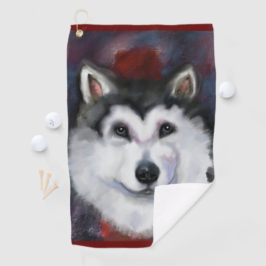 ALASKAN MALAMUTE GOLFHANDDOEK (Insitu)