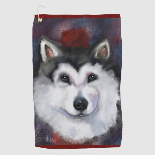 ALASKAN MALAMUTE GOLFHANDDOEK (Voorkant)