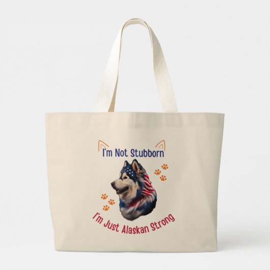 Alaskan Malamute Grote Tote Bag (Achterkant)