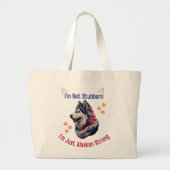Alaskan Malamute Grote Tote Bag (Voorkant)