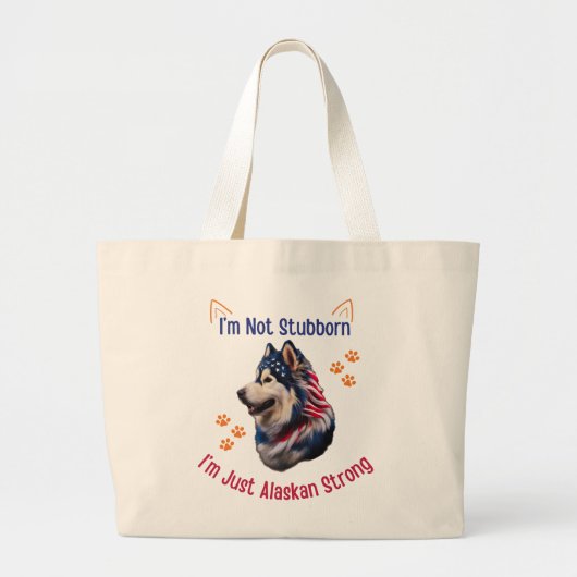 Alaskan Malamute Grote Tote Bag (Voorkant)