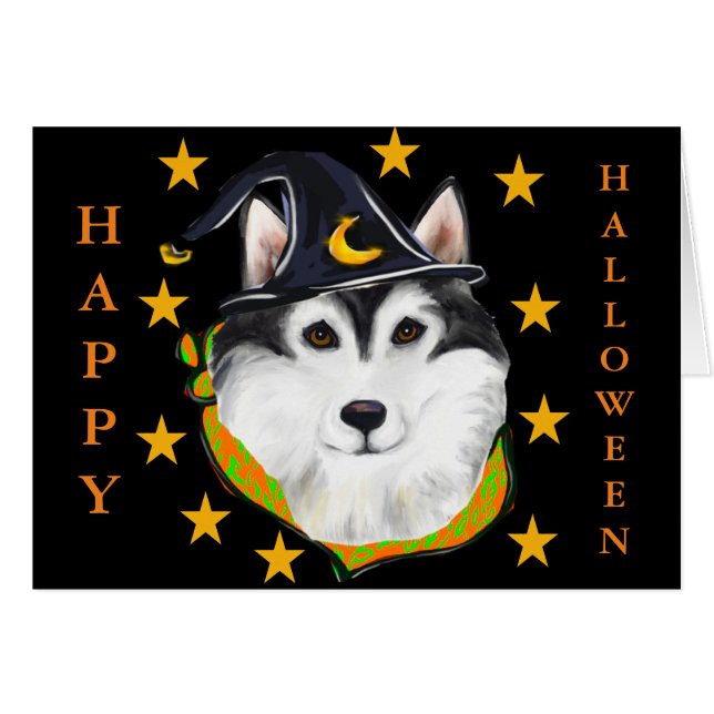 Alaskan Malamute Halloween (Voorkant Horizontaal)