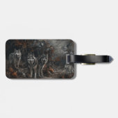 Alaskan Malamute Halloween Nacht Doggy Delight Bagagelabel (Achterkant horizontaal)