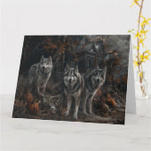 Alaskan Malamute Halloween Nacht Doggy Delight Kaart (Gele Bloem)