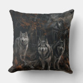 Alaskan Malamute Halloween Nacht Doggy Delight Kussen (Voorkant)