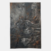 Alaskan Malamute Halloween Nacht Doggy Delight Theedoek (Verticaal)