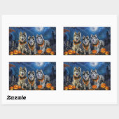 Alaskan Malamute Halloween Spoken Rechthoekige Sticker (Vel)