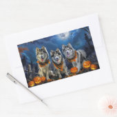 Alaskan Malamute Halloween Spoken Rechthoekige Sticker (Envelop)