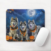 Alaskan Malamute Halloween Spooky Muismat (Met muis)