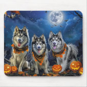 Alaskan Malamute Halloween Spooky Muismat (Voorkant)
