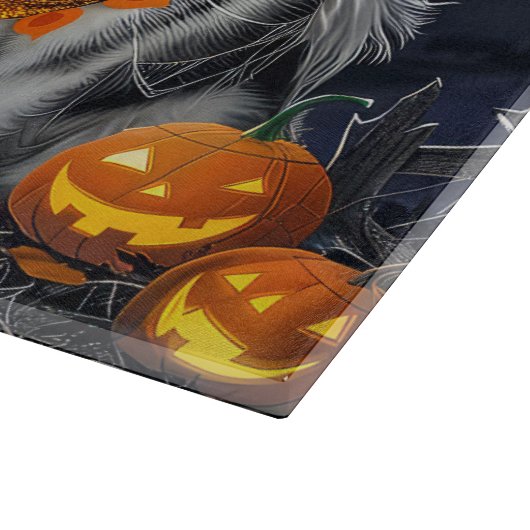 Alaskan Malamute Halloween Spooky Snijplank (Hoek)