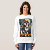 Alaskan Malamute Happy Howloween Trui (Voorkant volledig)