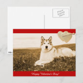 Alaskan Malamute Happy Valentijnsdag briefkaart (Voorkant / Achterkant)
