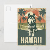 Alaskan Malamute Hawaii Vakantie Reizen Briefkaart (Voorkant / Achterkant)
