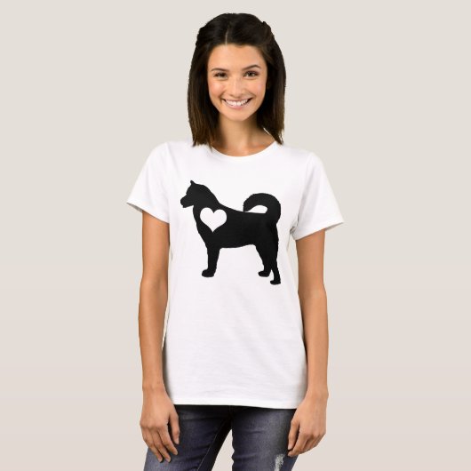 Alaskan Malamute Heart T-Shirt (Voorkant volledig)