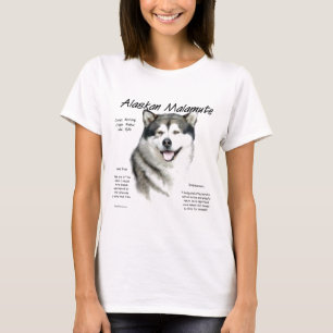 Alaskan Malamute History Design T-shirt