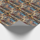 Alaskan Malamute Holiday Baking: Feestelijke Kerst Cadeaupapier (Hoek)