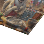 Alaskan Malamute Holiday Baking: Feestelijke Kerst Snijplank (Hoek)