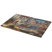 Alaskan Malamute Holiday Baking: Feestelijke Kerst Snijplank (Hoek)