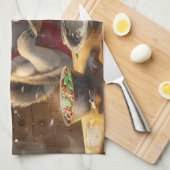 Alaskan Malamute Holiday Baking: Feestelijke Kerst Theedoek (Quarter Fold)