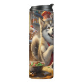 Alaskan Malamute Holiday Baking: Feestelijke Kerst Thermosbeker (Gedraaid links)