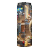 Alaskan Malamute Holiday Baking: Feestelijke Kerst Thermosbeker (Achterkant)