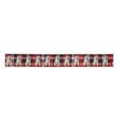 Alaskan Malamute Holiday Plaid Funny Dog Christmas Satijnen Lint (Voorkant)