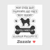 Alaskan Malamute Hond Beste Vriend Vinyl Sticker (Vel)