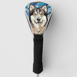Alaskan Malamute hond glazen ornament Golfheadcover