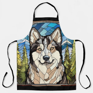 Alaskan Malamute hond glazen ornament Schort