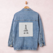 Alaskan Malamute hond Hartslag Lijn Hart Poot Denim Jacket (Hangar)