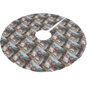 Alaskan Malamute Hond in Sneeuw Kerstmis Kerstboom Rok (Gekanteld)