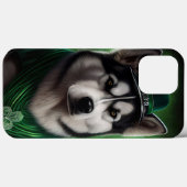 Alaskan Malamute hond in St. Patrick's Day jurk Case-Mate iPhone Case (Achterkant (horizontaal))