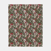 Alaskan Malamute Hond Kerst Patroon Fleece Deken (Voorkant)