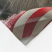 Alaskan Malamute Hond Kerstfeest Fleece Deken (Hoek)