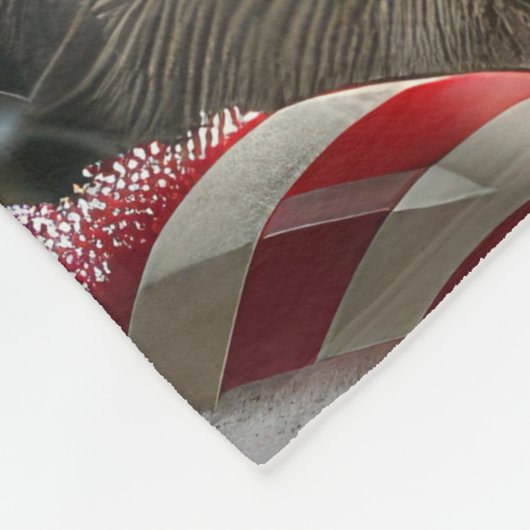 Alaskan Malamute Hond Kerstfeest Fleece Deken (Hoek)