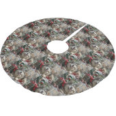 Alaskan Malamute Hond Kerstfeest Kerstboom Rok (Gekanteld)