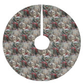 Alaskan Malamute Hond Kerstfeest Kerstboom Rok (Voorkant)