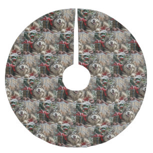 Alaskan Malamute Hond Kerstfeest Kerstboom Rok