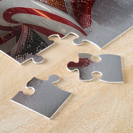 Alaskan Malamute Hond Kerstfeest Legpuzzel (Zijkant)