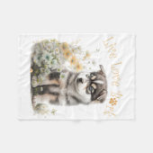 Alaskan Malamute Hond Moeder Bloemstuk Fleece Deken (Voorkant (Horizontaal))