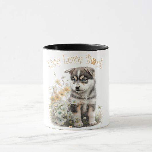 Alaskan Malamute Hond Moeder Bloemstuk Mok (Midden)