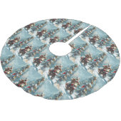 Alaskan Malamute Hond Rijden Motorfiets Kerstmis Kerstboom Rok (Gekanteld)